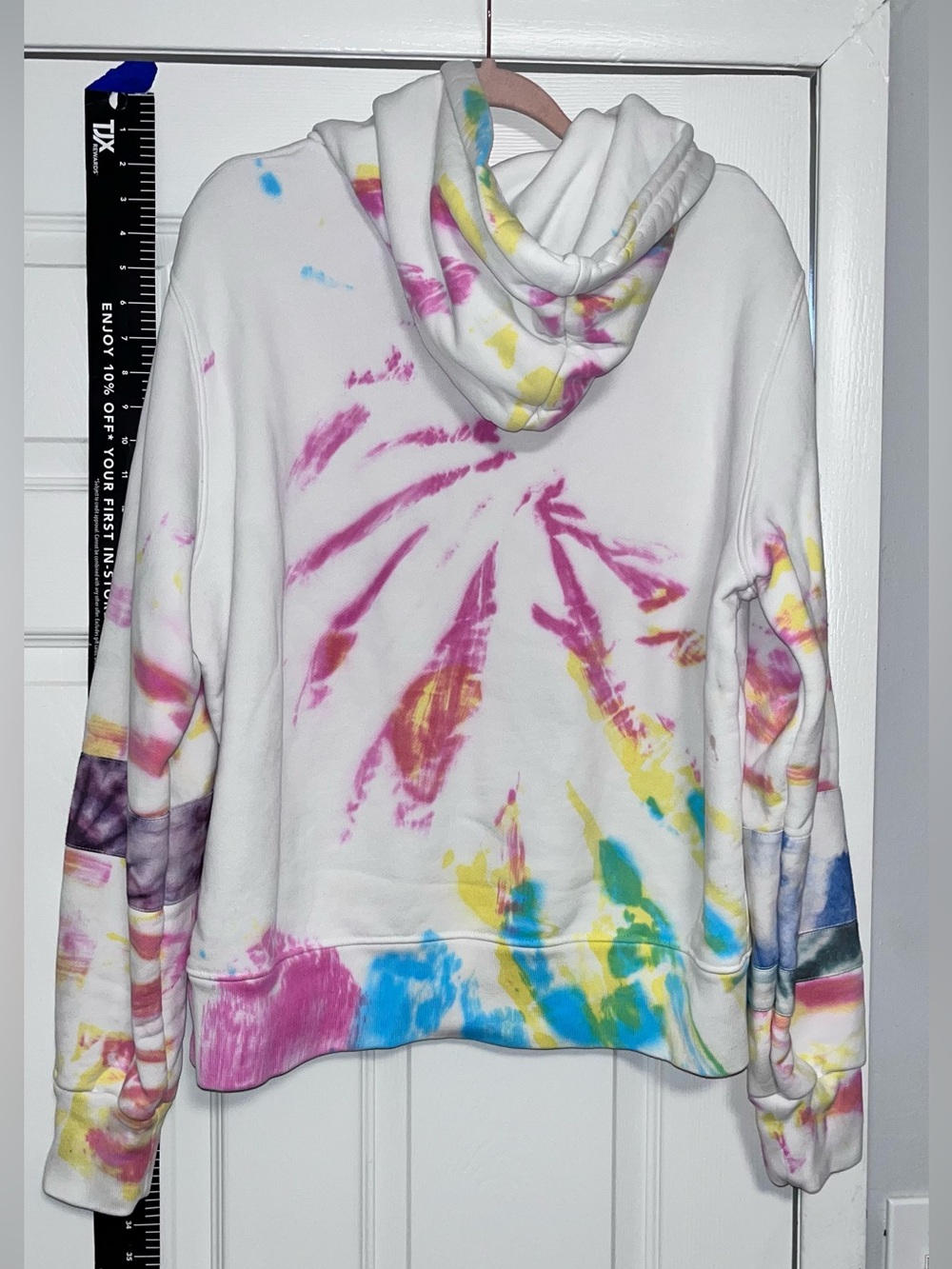 Tie-Dye White Hoodie Sweatshirt - men’s Amiri oversized medium